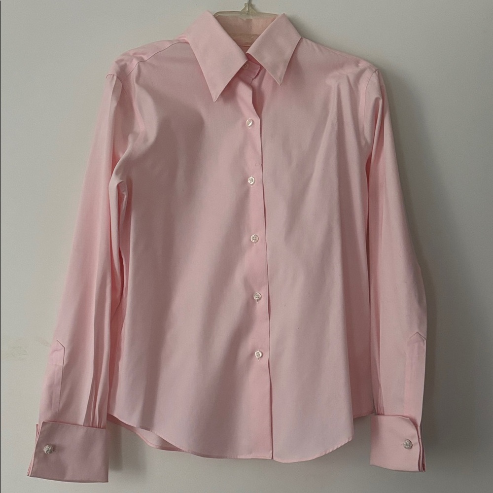 Brooks Brothers PINK French Cuff button down shirt 2 petite